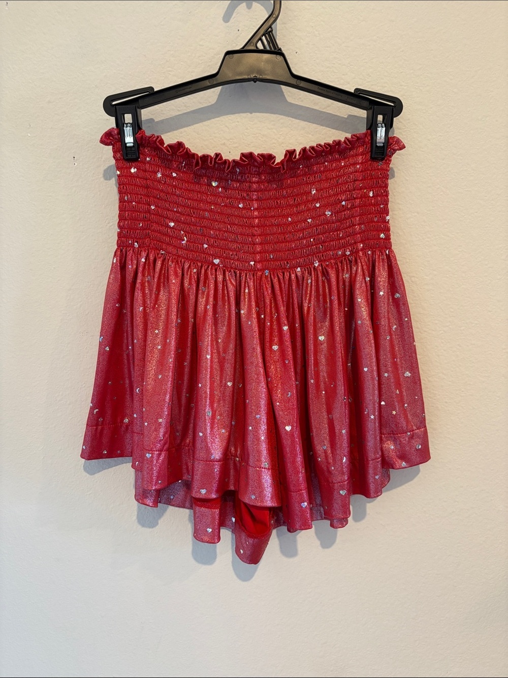 QUEEN OF SPARKLES Red Mini Skort/shorts